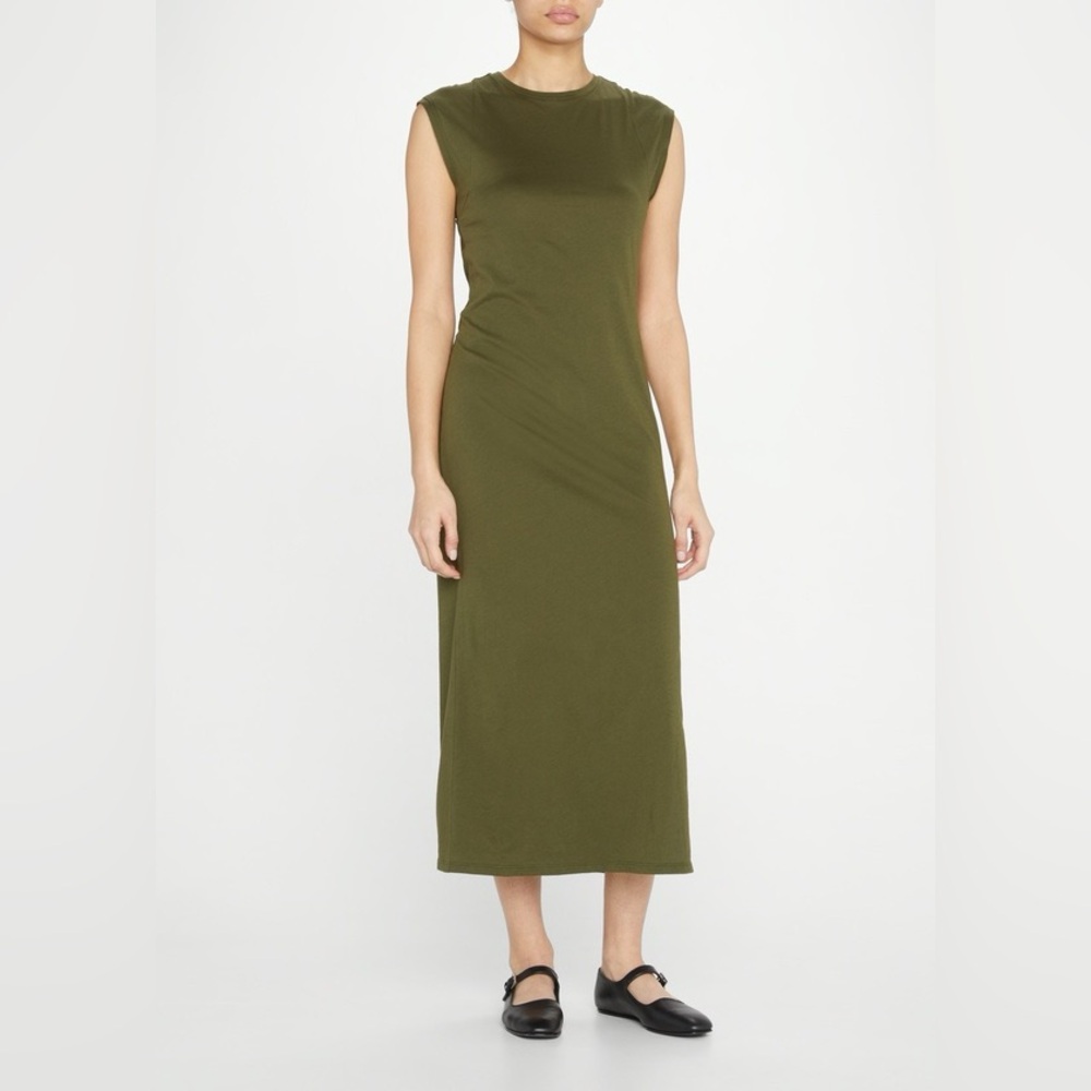 FRAME DENIM
LE MUScLE MAXI DRESS in FATIGUE. Size medium - Picture 3 of 4